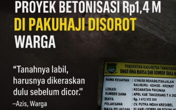 Proyek Betonisasi Rp1,4 Miliar di Pakuhaji Disorot, Warga: Tanah Belum Keras, Sudah Dicor