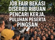Job Fair Bekasi Diserbu Ribuan Pencari Kerja, Puluhan Tumbang Akibat Sesak dan Kelelahan