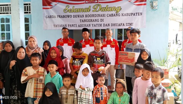 Garda Prabowo Kabupaten Tangerang Berbagi Kebahagiaan, Santuni Anak Yatim dan Dhuafa di Yayasan Izmi